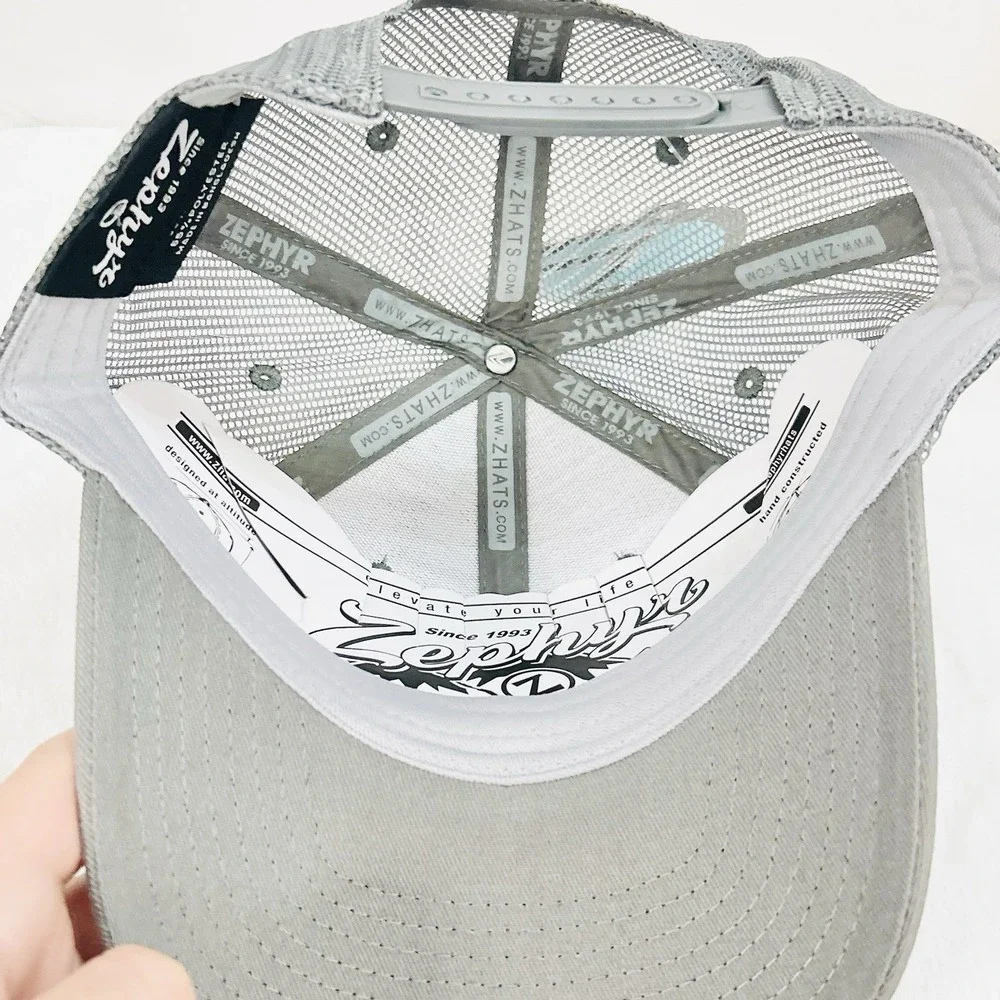 Zephyr‎ LSU Tigers Logo Patch Trucker Hat Cap Adjustable Gray NCAA College